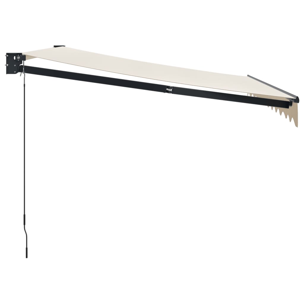 Tenda da Sole Retrattile Crema 3,5x2,5 m in Tessuto e Alluminio