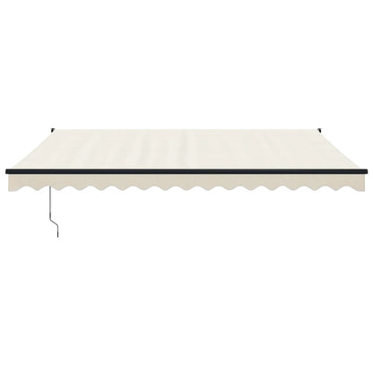 Tenda da Sole Retrattile Crema 4,5x3 m in Tessuto e Alluminio