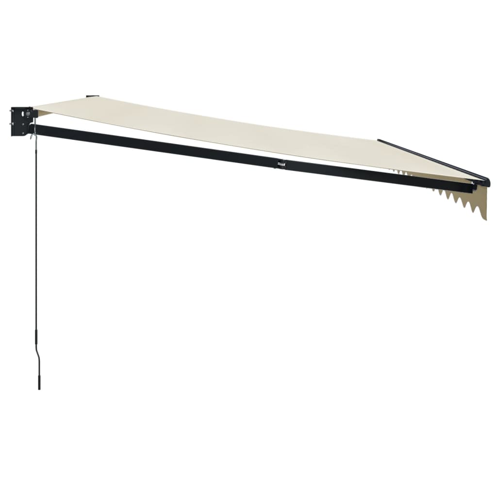 Tenda da Sole Retrattile Crema 4,5x3 m in Tessuto e Alluminio
