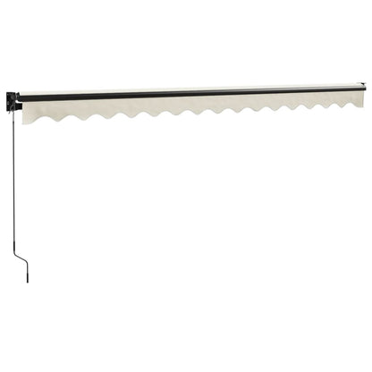 Tenda da Sole Retrattile Crema 4,5x3 m in Tessuto e Alluminio