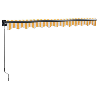Tenda Retrattile Gialla e Bianca 3x2,5 m in Tessuto e Alluminio | homemem39
