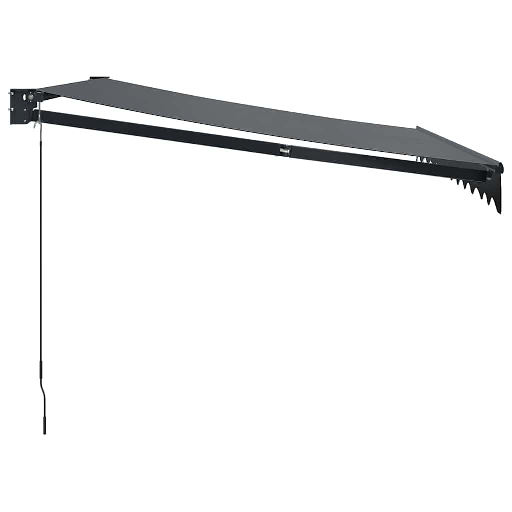 Tenda da Sole Retrattile Antracite 3x2,5 m Tessuto e Alluminio