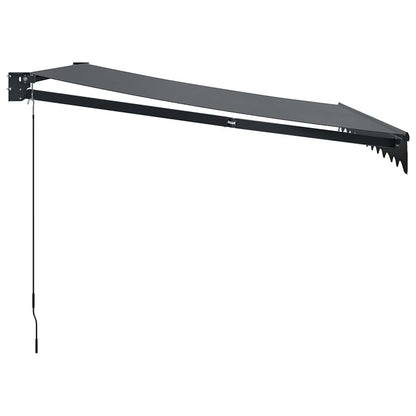 Tenda da Sole Retrattile Antracite 3x2,5 m Tessuto e Alluminio
