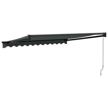 Tenda da Sole Retrattile Antracite 3x2,5 m Tessuto e Alluminio