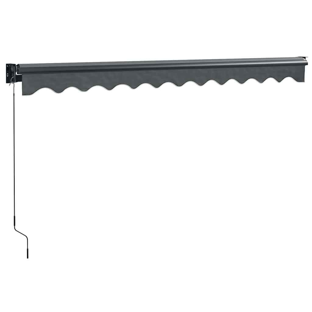 Tenda da Sole Retrattile Antracite 3,5x2,5m Tessuto e Alluminio | homemem39
