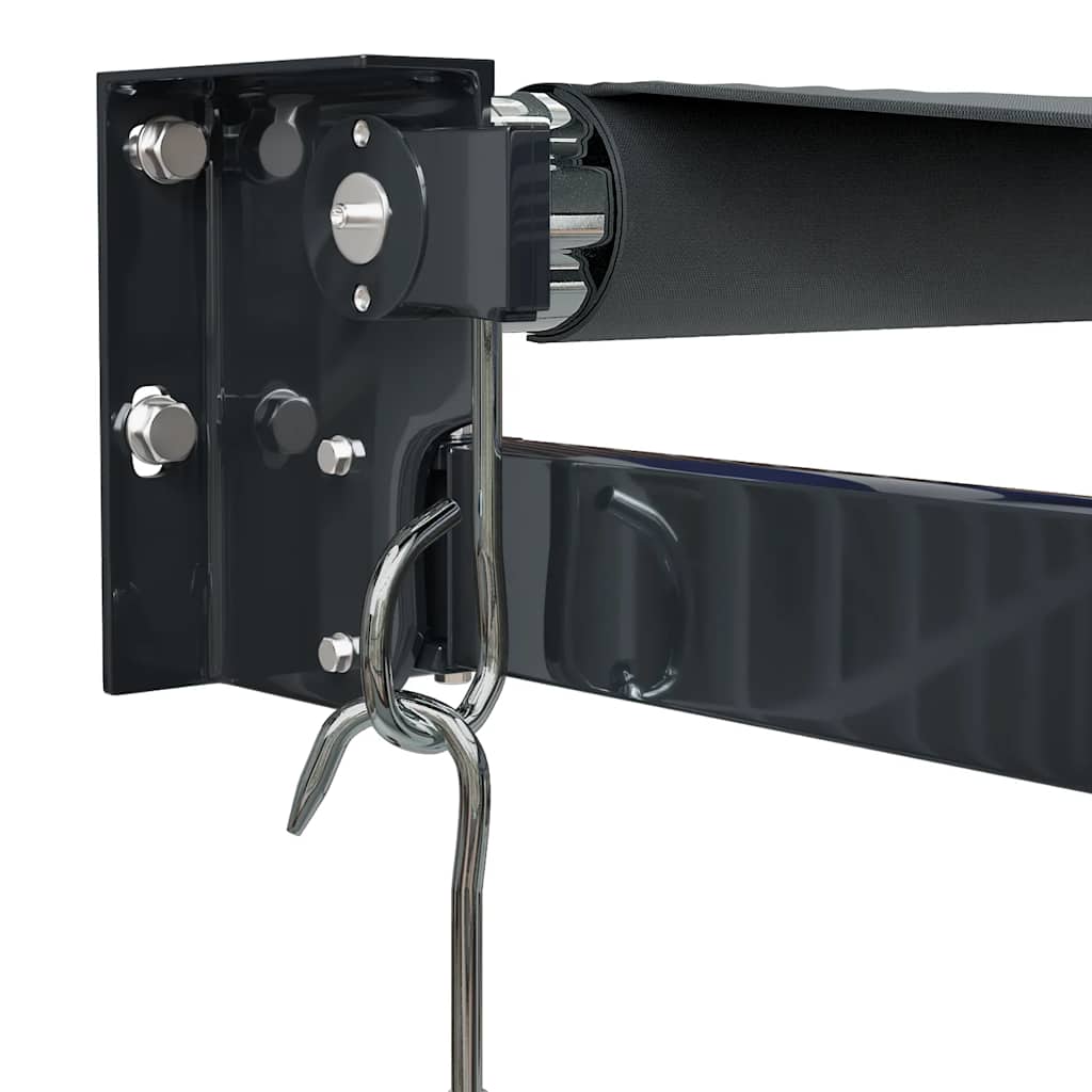 Tenda da Sole Retrattile Antracite 4x3 m in Tessuto e Alluminio