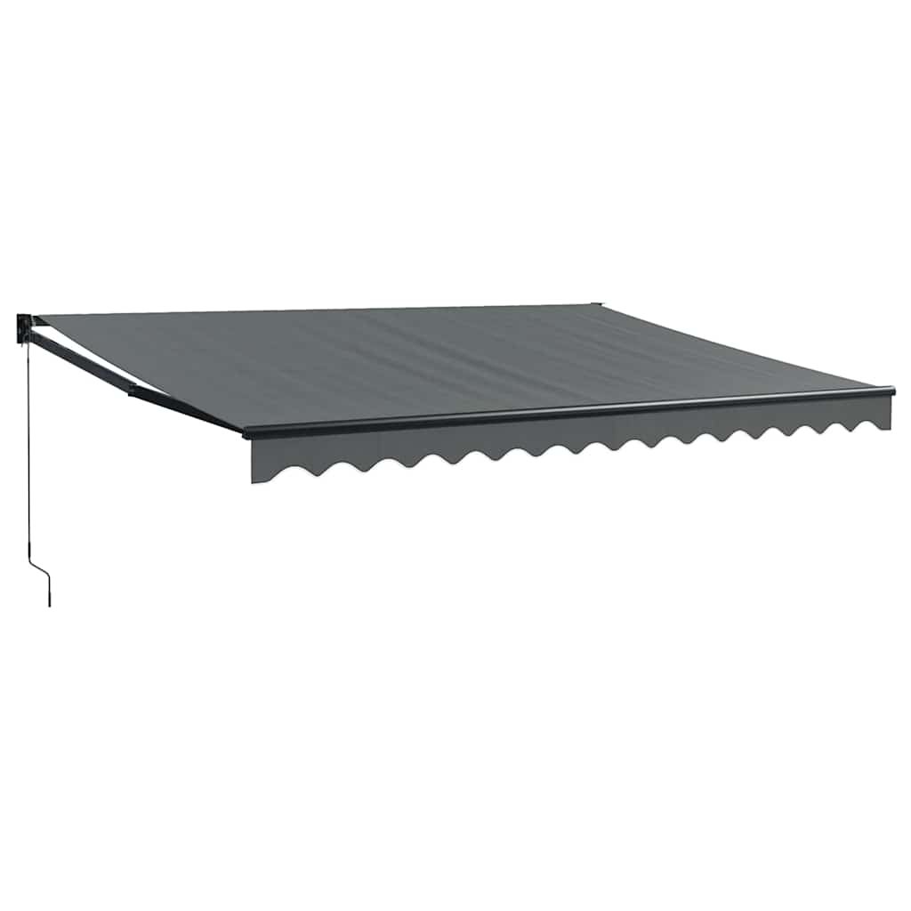 Tenda da Sole Retrattile Antracite 4,5x3 m Tessuto e Alluminio | homemem39