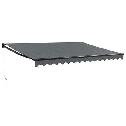 Tenda da Sole Retrattile Antracite 4,5x3 m Tessuto e Alluminio | homemem39
