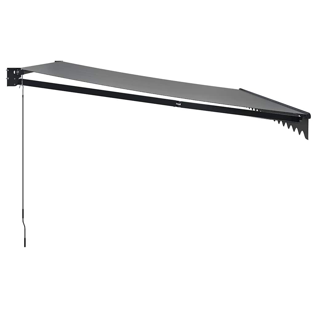 Tenda da Sole Retrattile Antracite 4,5x3 m Tessuto e Alluminio