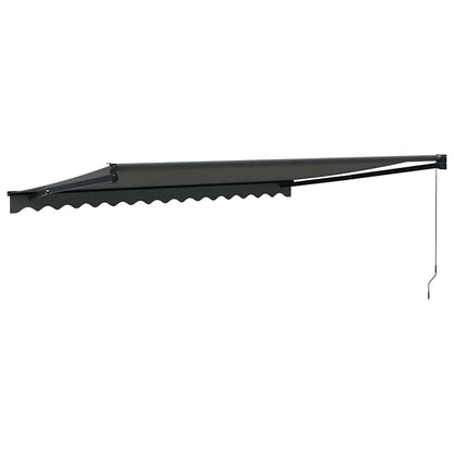 Tenda da Sole Retrattile Antracite 4,5x3 m Tessuto e Alluminio | homemem39