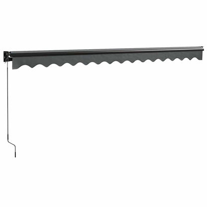 Tenda da Sole Retrattile Antracite 4,5x3 m Tessuto e Alluminio | homemem39