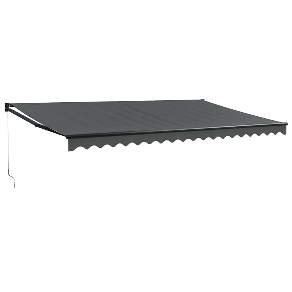 Tenda da Sole Retrattile Antracite 5x3 m in Tessuto e Alluminio | homemem39