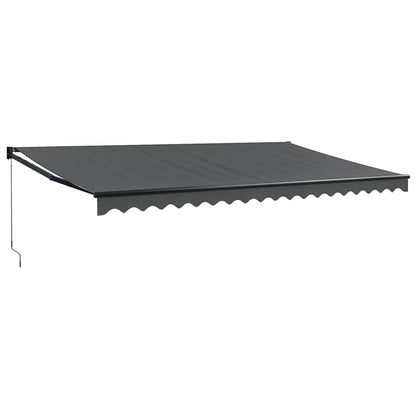 Tenda da Sole Retrattile Antracite 5x3 m in Tessuto e Alluminio | homemem39
