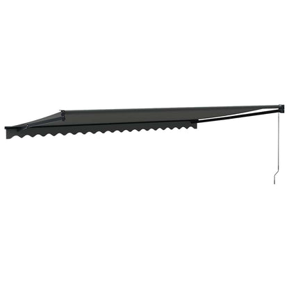 Tenda da Sole Retrattile Antracite 5x3 m in Tessuto e Alluminio
