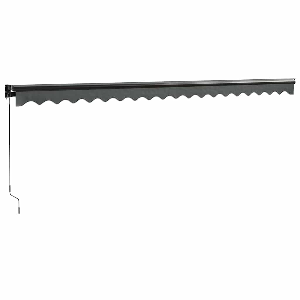 Tenda da Sole Retrattile Antracite 5x3 m in Tessuto e Alluminio | homemem39