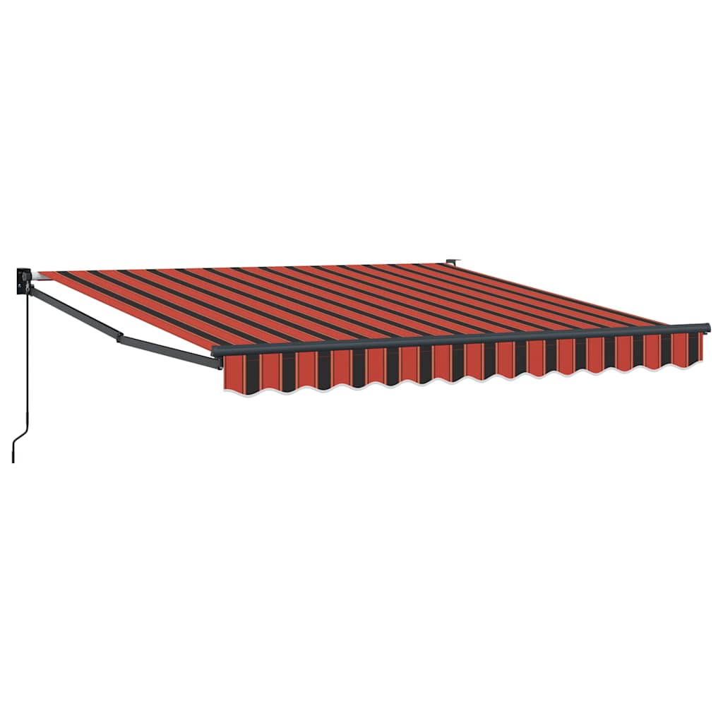 Tenda Retrattile Arancione e Marrone 3x2,5m Tessuto e Alluminio | homemem39