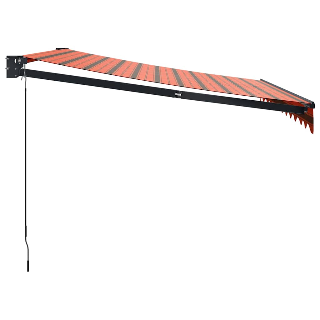 Tenda Retrattile Arancione e Marrone 3x2,5m Tessuto e Alluminio | homemem39