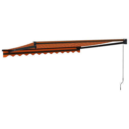 Tenda Retrattile Arancione Marrone 3,5x2,5m Tessuto e Alluminio | homemem39