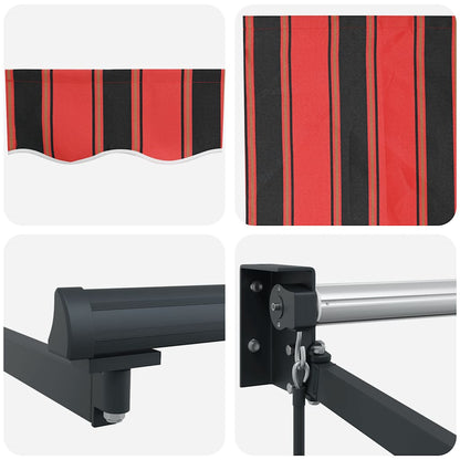 Tenda Retrattile Arancione Marrone 3,5x2,5m Tessuto e Alluminio | homemem39