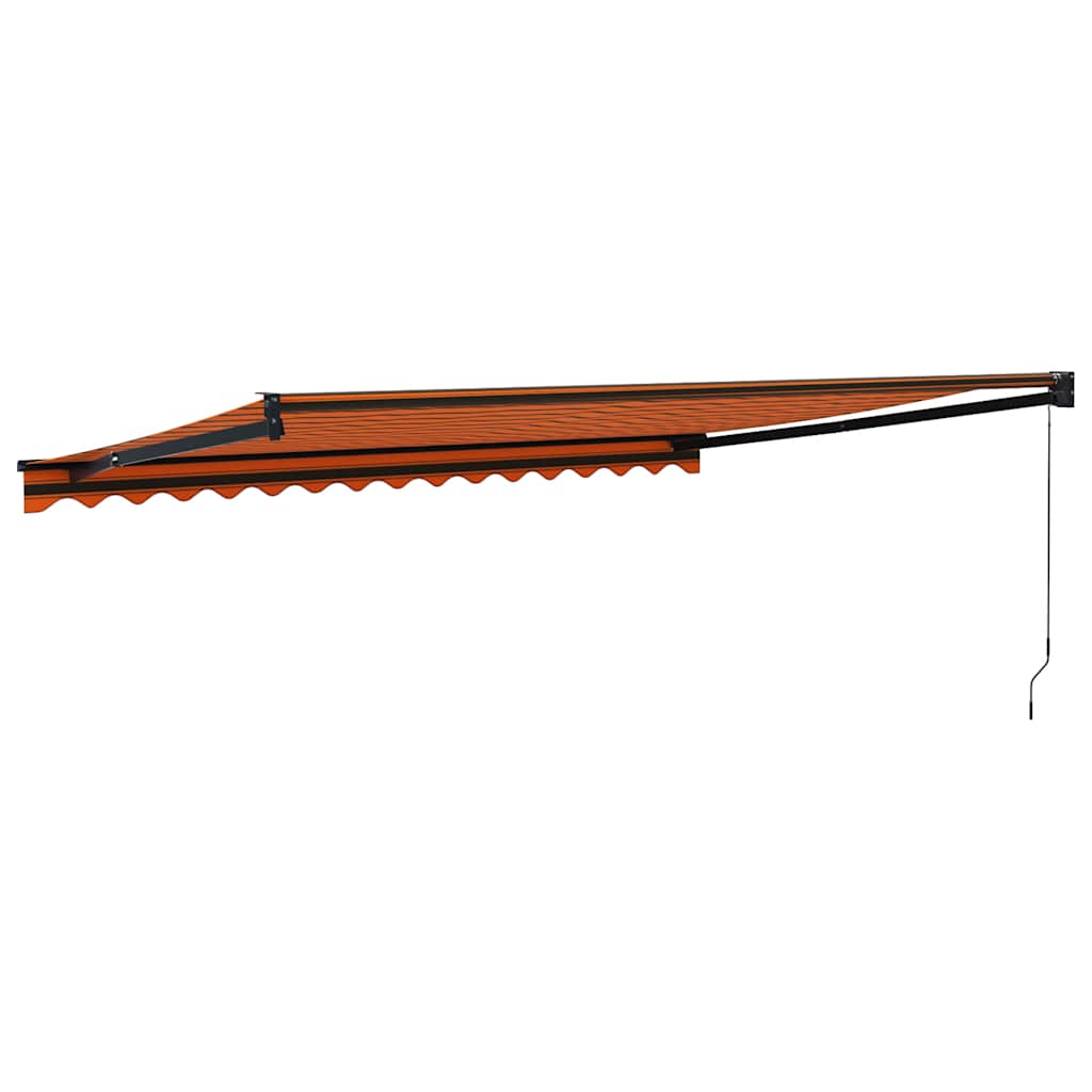 Tenda Retrattile Arancione Marrone 4,5x3 m Tessuto e Alluminio | homemem39