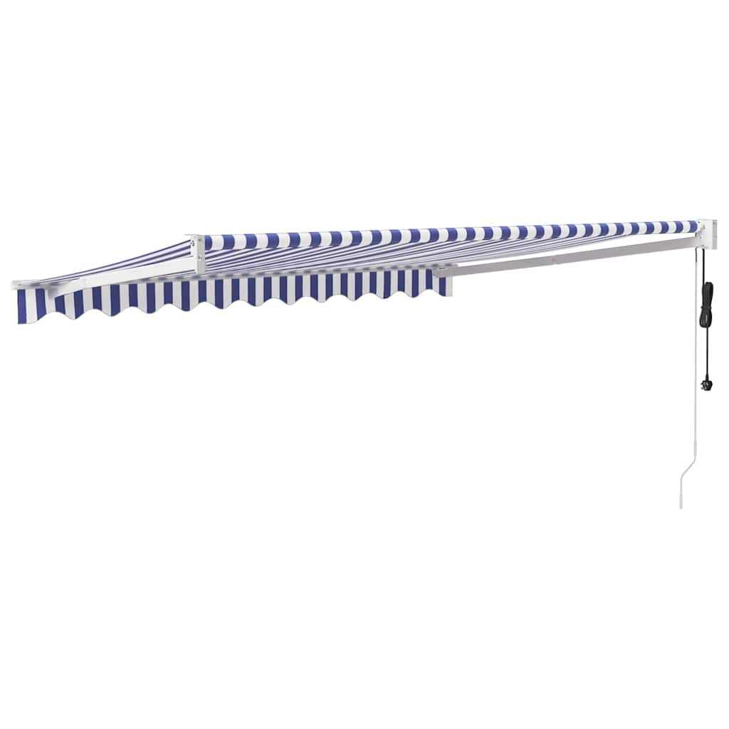 Tenda Sole Automatica Retrattile Blu e Bianca 3x2,5 m | homemem39