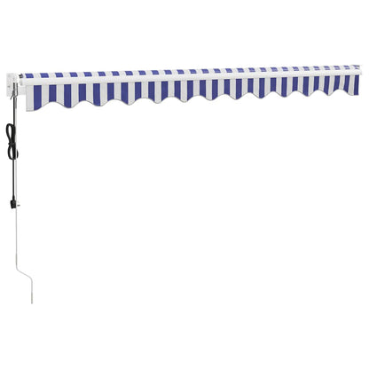 Tenda Sole Automatica Retrattile Blu e Bianca 3x2,5 m | homemem39