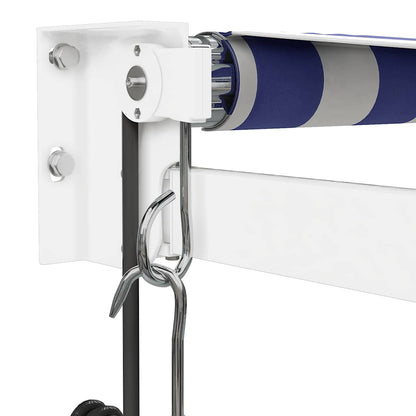 Tenda Sole Automatica Retrattile Blu e Bianca 3x2,5 m