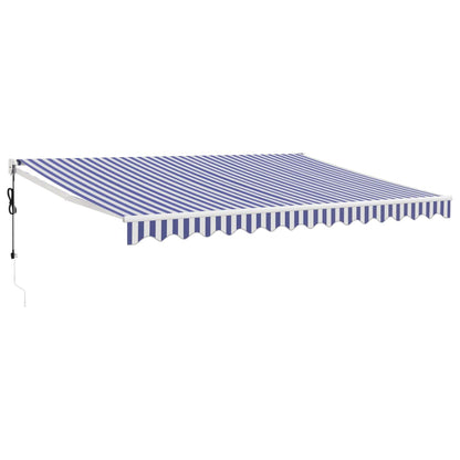 Tenda Sole Automatica Retrattile Blu e Bianca 4x3 m | homemem39