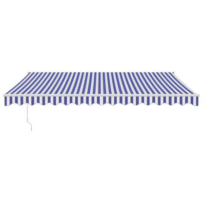 Tenda Sole Automatica Retrattile Blu e Bianca 4x3 m | homemem39