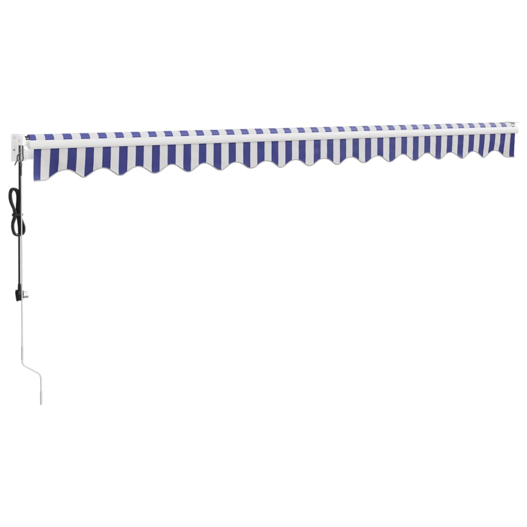 Tenda Sole Automatica Retrattile Blu e Bianca 4x3 m | homemem39