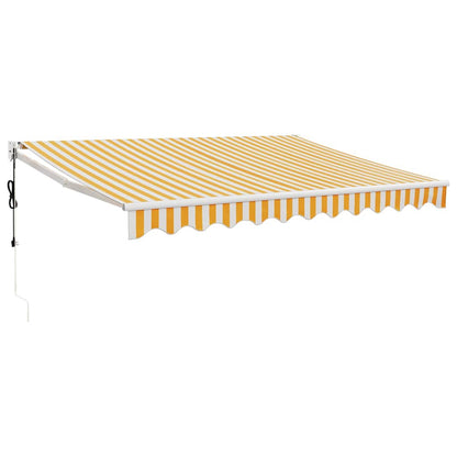 Tenda Sole Automatica Retrattile Gialla e Bianca 3x2,5 m