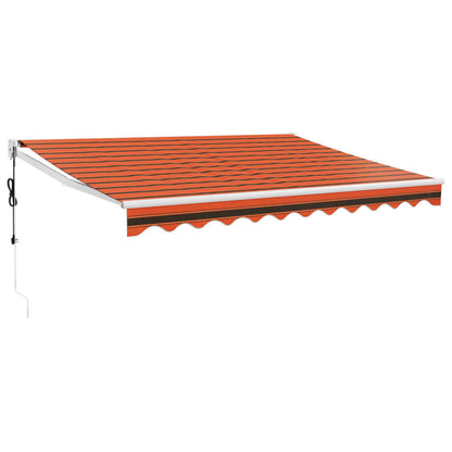 Tenda Sole Automatica Retrattile Arancione e Marrone 3x2,5 m