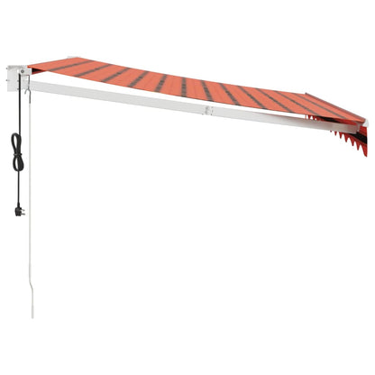 Tenda Sole Automatica Retrattile Arancione e Marrone 3x2,5 m