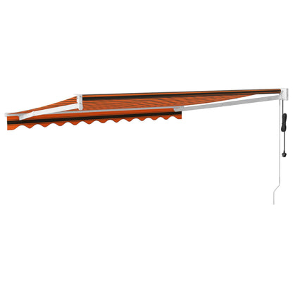 Tenda Sole Automatica Retrattile Arancione e Marrone 3x2,5 m