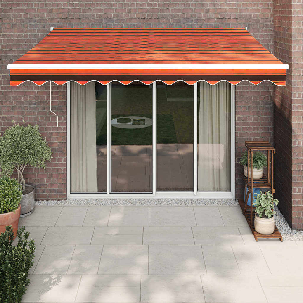 Tenda Sole Automatica Retrattile Arancione e Marrone 3x2,5 m | homemem39