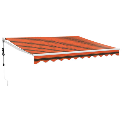 Tenda Sole Automatica Retrattile Arancione e Marrone 3,5x2,5 m - homemem39