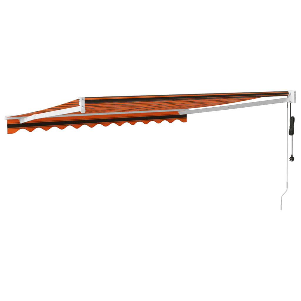 Tenda Sole Automatica Retrattile Arancione e Marrone 3,5x2,5 m