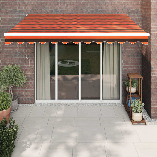 Tenda Sole Automatica Retrattile Arancione e Marrone 3,5x2,5 m - homemem39