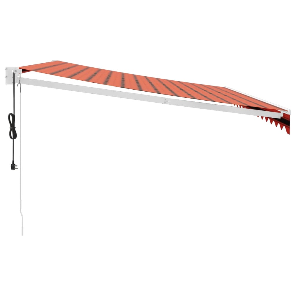 Tenda Sole Automatica Retrattile Arancione e Marrone 4x3 m