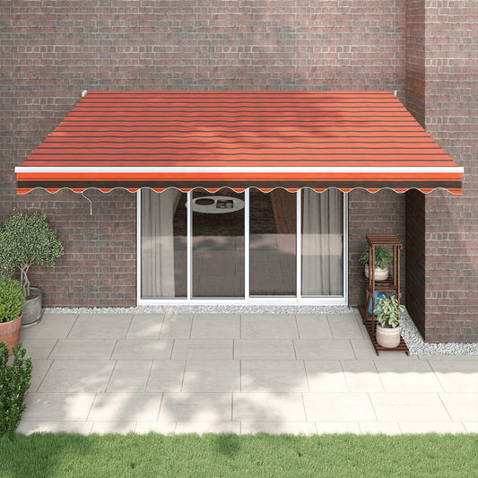 Tenda Sole Automatica Retrattile Arancione e Marrone 4x3 m | homemem39