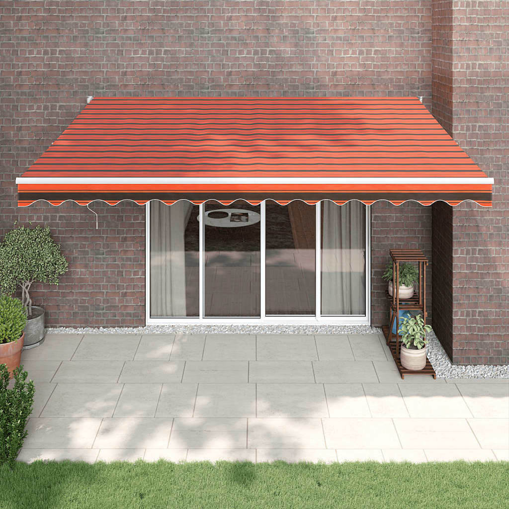 Tenda Sole Automatica Retrattile Arancione e Marrone 4,5x3 m | homemem39