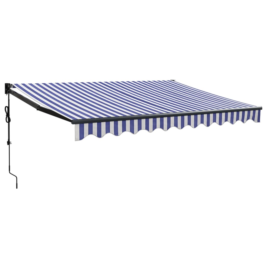 Tenda Sole Automatica Retrattile Blu e Bianca 3x2,5 m | homemem39