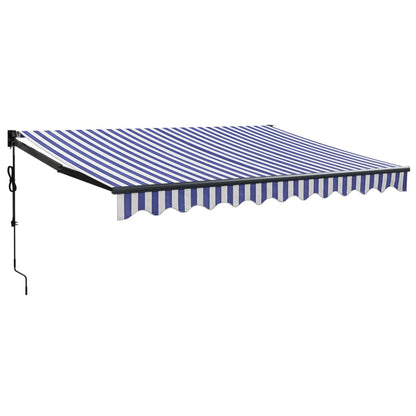 Tenda Sole Automatica Retrattile Blu e Bianca 3x2,5 m | homemem39