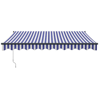 Tenda Sole Automatica Retrattile Blu e Bianca 3x2,5 m | homemem39