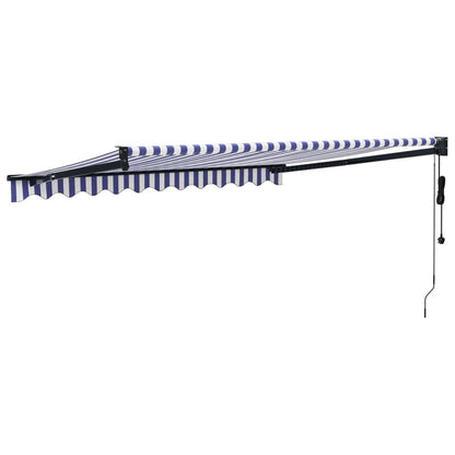 Tenda Sole Automatica Retrattile Blu e Bianca 3x2,5 m | homemem39