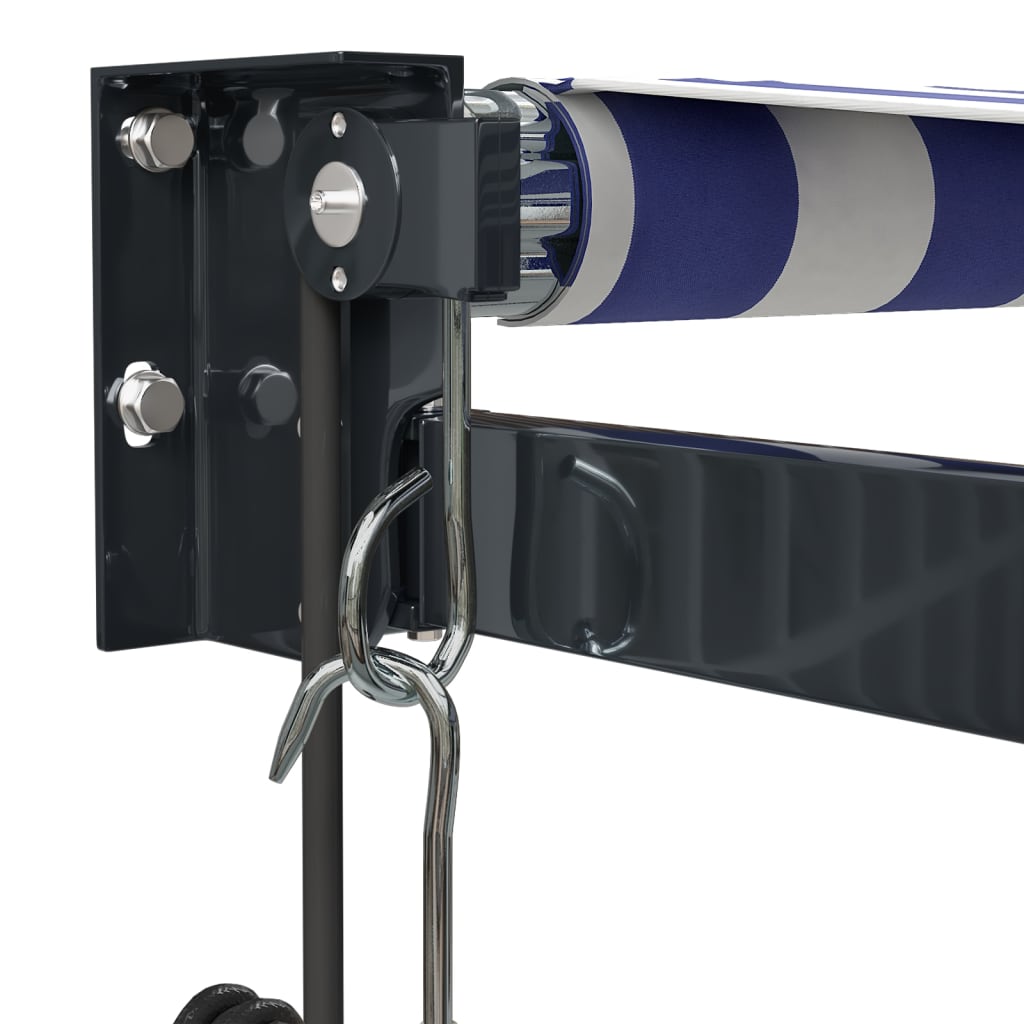 Tenda Sole Automatica Retrattile Blu e Bianca 3x2,5 m | homemem39