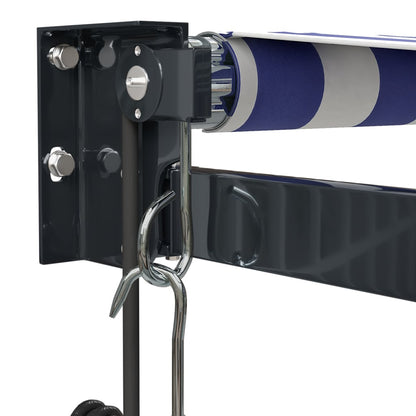 Tenda Sole Automatica Retrattile Blu e Bianca 3x2,5 m | homemem39