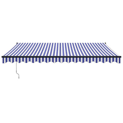 Tenda Sole Automatica Retrattile Blu e Bianca 4x3 m | homemem39