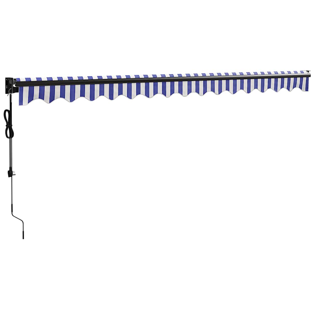 Tenda Sole Automatica Retrattile Blu e Bianca 4x3 m | homemem39