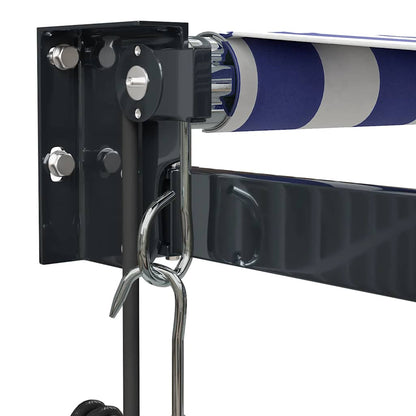 Tenda Sole Automatica Retrattile Blu e Bianca 5x3 m
